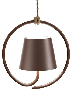 Immagine prodotto di Lampada a led a sospensione Poldina Corten ricaricabile e dimmerabile