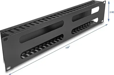 Obrázek produktu pro DeLOCK 81559, Panel pro správu kabelů, Kov, Černá, 1 kusů
