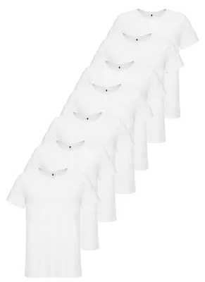 Produktbild von Tazzio Herren T-Shirt Rundhals 7er-Pack E106 (Weiß, L)