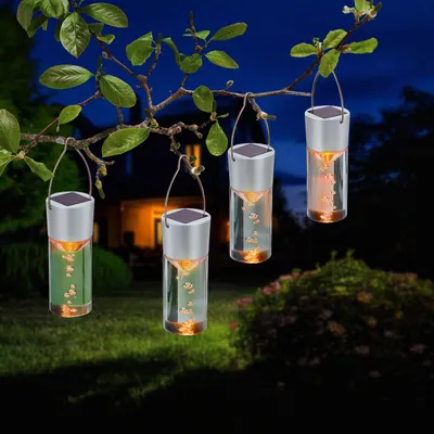 Produktbild von esotec Hängeleuchten Smart Sticks 4er Set, bernsteinfarben, Gartendeko 103308