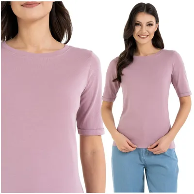 Produktbild von Moraj - Damenbluse Größe XS - Bluse Baumwolle Rosa - Kurzarmbluse fur Damen - Bluse Rosa Ausschnitt Rund