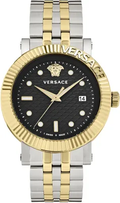 Obrázok produktu pre Versace VESR00822 New Gent Classic čierne zlato strieborná nerezová oceľ pánske hodinky NEW