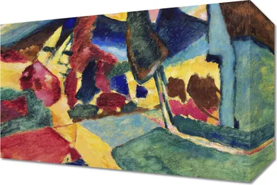 Image de Tableau 30 x 20 cm Paysage avec deux peupliers, Wassily Kandinsky