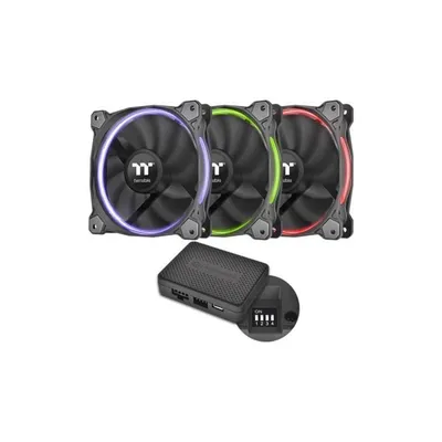 Produktbild von Thermaltake Riing 12 RGB, Ventilator, 12 cm, 500 RPM, 1400 RPM, Schwarz