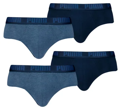 Produktbild von PUMA Herren Briefs 4er Pack aus Baumwollmischgewebe mit elastischem Webgummibund