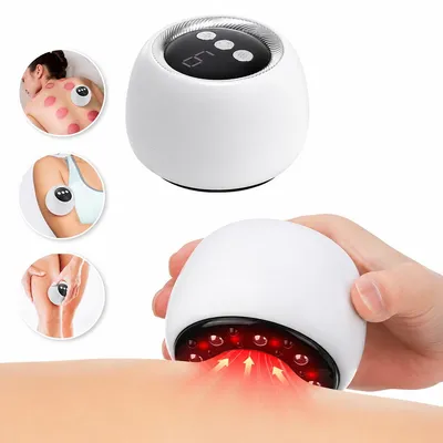 Produktbild von Vakuum Massagegerät mit Wärmefunktion, elektrisches Schröpfgerät mit 9 Stufen Unterdruck, wiederaufladbar für Körpermassage, Tiefenentspannung und Muskelpflege