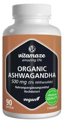 Zdjęcie produktu dla Ashwagandha ekstrakt 500 mg kapsułki wegańskie 90 kapsułek