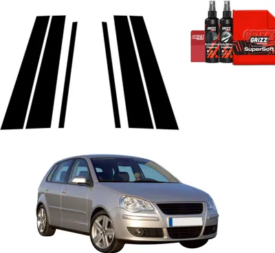 Produktbild von 6in1 Schwarze Grizz Protector schutzfolie für B-C-Säule - Volkswagen Polo Hatchback 5D (2001-2009)
