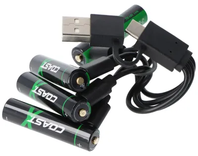 Productafbeelding van 750mAh Micro AAA 1,5V ZITHION-X® lithium-ion batterijen, inclusief 4-in-1 USB-C oplaadkabel