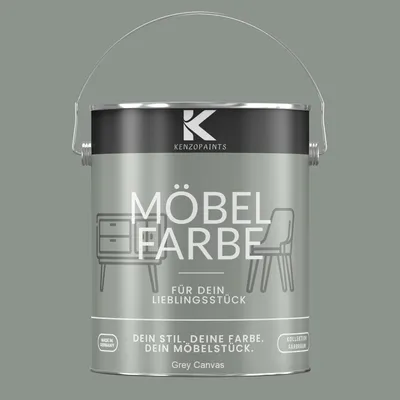 Produktbild von Kenzopaints 2,5Liter Möbelfarbe Möbellack Buntlack Farbraum - Grey Canvas