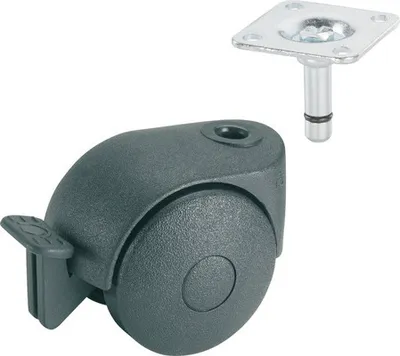 Obrázek produktu pro Nábytkové kolečko Tarrox Ø 50 mm dvojité s brzdou s max. nosností 30 kg