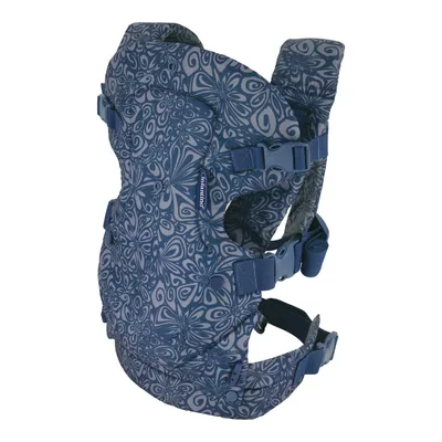Produktbild von Infantino Flip Advanced 4-in-1 Babytrage "Navy Floral" – Ergonomische Babytrage mit 4 Tragepositionen