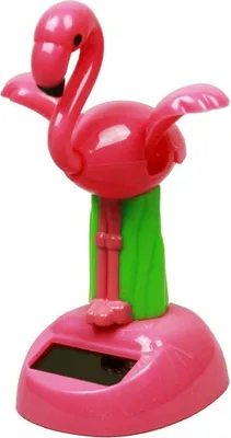 Produktbild von HAAC Solar Wackelflamingo Flamingo Wackelfigur Größe 12 cm Farbe pink