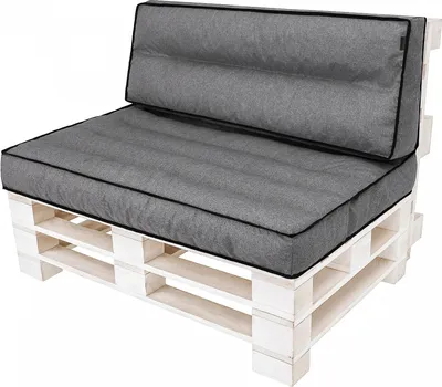 Immagine prodotto di Set di cuscini per pallet "Tomek" 120×80 cm con cuscino per lo schienale 120×40 cm - spessore 12 cm, sfoderabile | PillowPrim