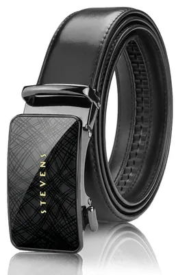 Zdjęcie produktu dla STEVENS pasek męski automatyczny skóra naturalna czarny 125cm