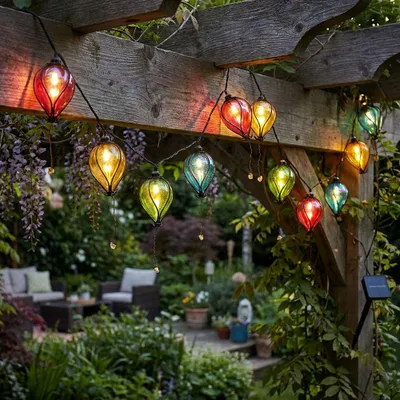 Produktbild von LED Solarleuchte, Lichterkette, Ballons, IP44, L 380 cm