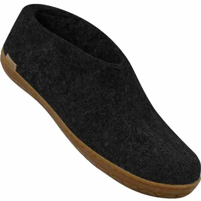 Produktbild von Glerups Hausschuh Modell A mit Kautschuksohle – Der Allrounder für Outdoor & Indoor: Charcoal / 42 Farbe: Charcoal Größe: 42