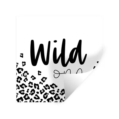 Obrázok produktu pre MuchoWow® Nálepka na stenu - Príslovia - Wild one - Citáty - 100x100cm - Samolepiaca a polohovateľná