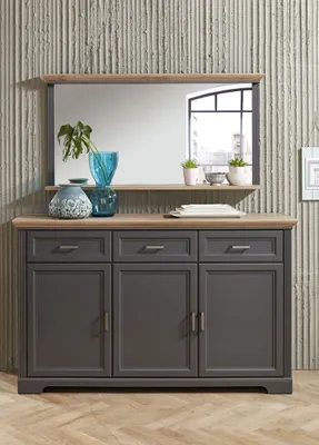 Produktbild von Sideboard Samine 3 Schubladen 3 Türen - graphit/quecksilber