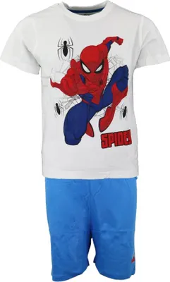 Produktbild von Marvel Spiderman Kinder kurzarm Pyjama – Hellblau / 104