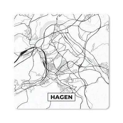 Produktbild von MuchoWow® Mauspad Mousepad Hagen - Karte - Stadtplan - Karte 20x20 cm - Mousepads - Maus Mat - Pad - Mausunterlage - Desk Mat - Bureauartikeln