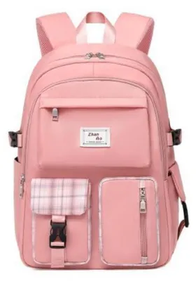 Immagine prodotto di Zaino con scomparto per laptop da 15,6 pollici, impermeabile, in poliestere, colore rosa