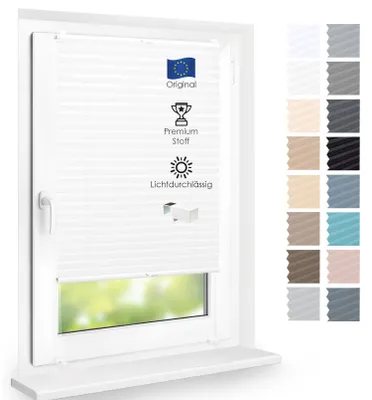 Produktbild von Premium Plissee lichtdurchlässig, Cremeweiß, 60x100