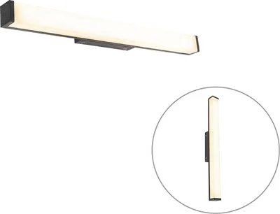 Zdjęcie produktu dla Nowoczesna lampa ścienna do łazienki czarna 62 cm IP44 - Cascada