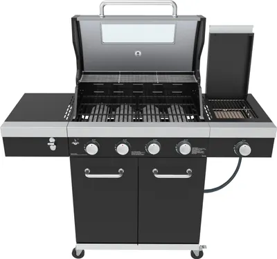 Produktbild von El Fuego® Gasgrill ''KINGSTON'' 4 + 1 Brenner, Infrarotbrenner, 2 Hochleistungsbrenner, LED-Beleuchtung, mit Sichtfenster, inkl. Abdeckhaube