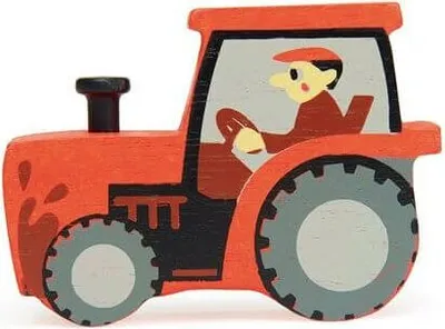 Obrázek produktu pro Tender Leaf Toys Dřevěný traktor se zvířaty na farmě