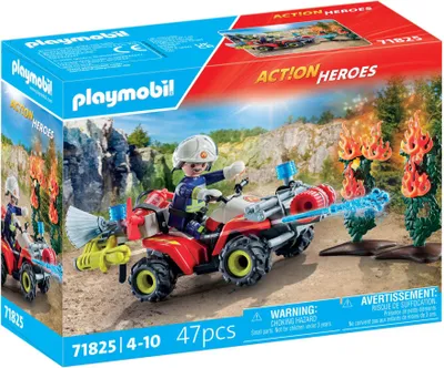 Produktbild von PLAYMOBIL 71825 Feuerwehr Quad löscht Heckenbrand
