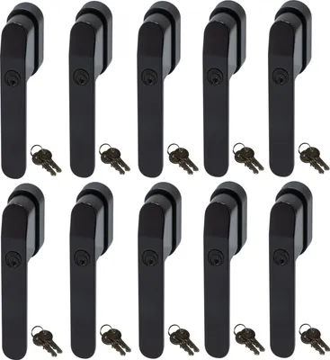 Produktbild von ABUS FG400 Abschließbarer Fenstergriff Schwarz, gleichschließend im Set 10 Stück
