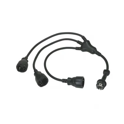 Image de Octopus - Alimentation avec 3 sockets IK10 Legrand - Noir