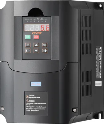 Obrázek produktu pro VEVOR frekvenční měnič VFD 10 hp, 7,5 kW, 35 A, 1 nebo 3fázový vstup 220 V na 3fázový výstup 220 V, vstup 40-60 Hz, výstup 0-400 Hz, VFD pro řízení otáček vřetenového motoru CNC