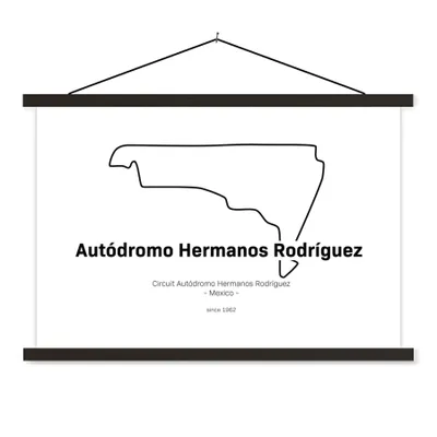 Produktbild von MuchoWow® Textilposter Mexiko - Rennstrecke - Formel 1 60x40 cm mit schwarzem Rahmen - Hölzernes