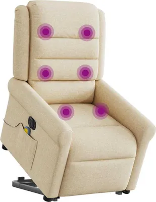 Zdjęcie produktu dla VidaXL 3303352, Tkanina, Kremowy, Pianka, 110 kg, 730 mm, 915 mm
