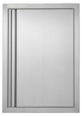 Immagine prodotto di VEVOR porta di accesso al barbecue, 432 x 610 mm, porta singola per cucina da esterno, porta a incasso in acciaio inox, porta verticale a parete con maniglia a scomparsa, per isola barbecue, stazione barbecue, mobile da esterno