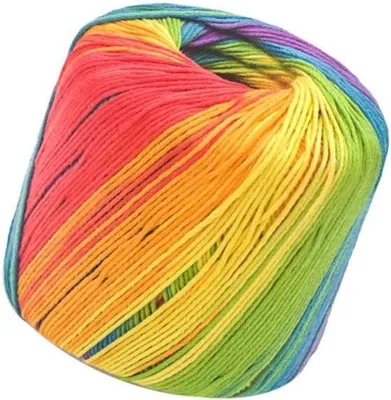 Weiche Regenbogen Baumwollstrickgarne für Handarbeiten - Multicolor Garne für Pullover, Decken und Socken DIY