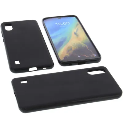 Produktbild von foto-kontor Hülle kompatibel mit ZTE Blade A5 2020 Tasche Gummi TPU Schutz Handytasche schwarz