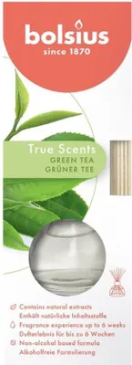Produktbild von Bolsius 6 Stück Bolsius Duftstäbchen Grüner Tee - Grüner Tee Duft Diffusoren 45 ml True Scents