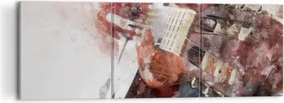 Produktbild von Bild auf Leinwand - Leinwandbild - Gitarre Musik - 120x40cm - Wand Bild - Wanddeko - Wandbilder - Leinwanddruck - Bilder - Kunstdruck - Wanddekoration - Leinwand bilder - Wandkunst - CA120x40-4000