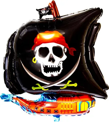 Produktbild von Oblique Unique Piratenschiff Folien Luftballon für Kindergeburtstag Geburtstag Piraten Motto Party