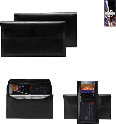Produktbild von K-S-Trade Handy Hülle kompatibel mit ZTE Axon 40 Pro Schutz Hülle Tasche Schutz Case Handytasche Kunstleder schwarz, 1x
