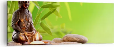 Produktbild von Bild auf Leinwand - Leinwandbild - Buddhismus Feng Shui Spa Bambus - 140x50cm - Wand Bild - Wanddeko - Leinwanddruck - Bilder - Kunstdruck - Leinwand bilder - Wandkunst - AB140x50-2392