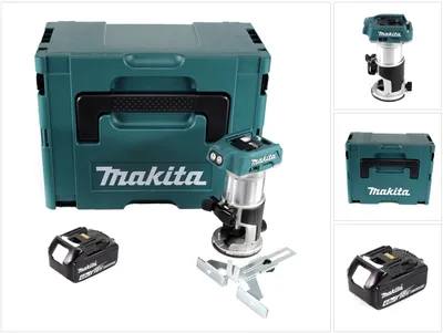Obrázek produktu pro Akumulátorová multifunkční frézka Makita DRT 50 M1J bezkartáčová 18 V + 1x akumulátor 4,0 Ah v Makpac 3 - bez nabíječky