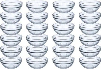 Produktbild von 24x Schüsseln aus Glas Ø 9 cm Glasschälchen Dipschale Dessertschale Tapasschale