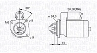 Produktbild von MAGNETI MARELLI 063720796010 Starter Anlasser 0,8kW für FIAT PUNTO (188) 12V