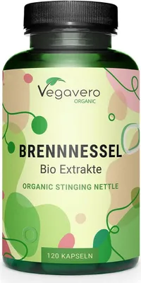 Produktbild von Vegavero Brennnessel  Extrakte | 120 Kapseln | Extrakte aus Wurzeln und Blättern | -Qualität aus Europa | vegan