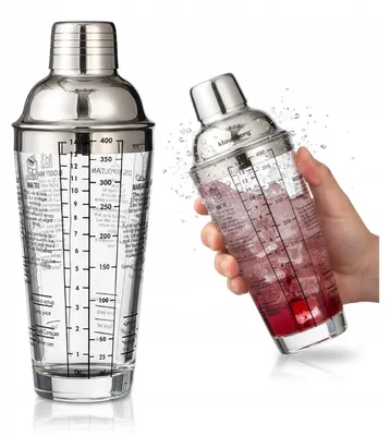 Zdjęcie produktu dla Shaker do drinków koktajli z przepisami barmański 400 ml