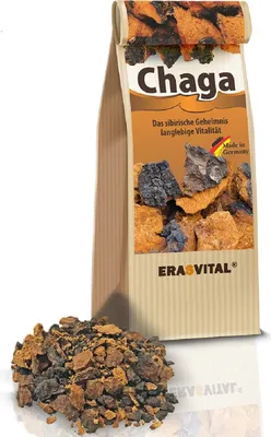 Produktbild von Chaga-​Pilz - grob gemahlene Brocken, 50 g
